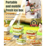 Portable Mobile Fresh Ice Box Bento Fruit Cooler Lunch Box Summer Portable Heating Chill Ice Box Hot