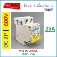 25A - Tomzn Mcb Dc 2P 600V C25 25A Circuit Breaker Solar Panel Solar