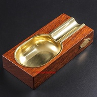 Wood Cigar Ashtray Home Metal Ash Tray Outdoor Luxury 4 Holder Cigar Cigarette Ashtrays For Cohiba Cigar Accessories