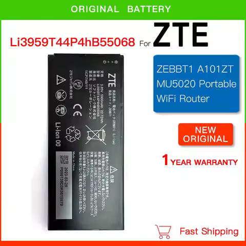 Original Replacement 5900mAh Li3959T44P4hB55068 Battery For ZTE A101ZT MU5020 Portable WiFi Router Z