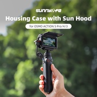Housing Case with Sunhood for DJI Action 5 Pro/4/3 Protector Shell for DJI Action 5 Pro Action Camer