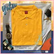 ▦ ✲ YALEX YELLOW GOLD | Plain COTTON POLOSHIRT | Red label