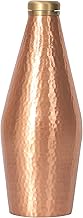 De Kulture Hand Hammered Vintage Pure Copper Water Bottle With Brass Knob, Ideal Drink ware With Ayurveda and Yoga Benefits 750 ML, 3.5x9 Inches (DH)