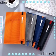 CHERRY Strap Notebook, PU Leather Daily Weekly Planner Agenda Book, High Appearance with Pen Insert 