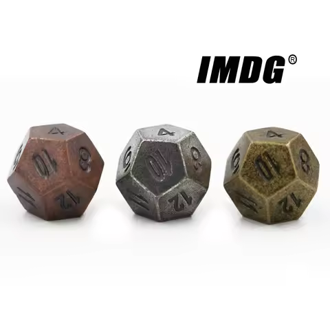 1pcs D12 Polyhedron RPG Dice 12-sides Accessories Metal Dice DND Different Color Digital Game Dice