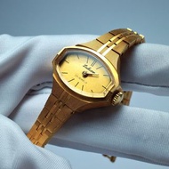 全新 絕美Lukcom 瑞士綠琴 發條手錶 機械錶 仕女錶 手動上鍊 早期老錶 古董錶 女錶 手錶 金色 復古 Vintage 古著