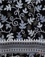 Kain Batik Semi Sutra Motif 91132 Hitam Putih