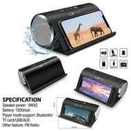 Black portable bluetooth LP V9 speaker with FM radio 2000 mAh battery/ supports bluetooth and TF car