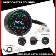 Speedometer Touring Speedo Kilometer Model Bulat indikator digital LED Harley Tiger RX King CB DLL