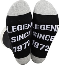 Funny 53th Birthday Gifts 2 Pairs Legend Since 1972 53rd Birthday Socks Born In 1972 Socks Turning F