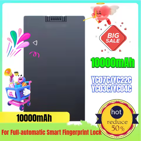 10000mAh YC07C/ YC22C/ YC03C /YC04C for Full-automatic Smart Fingerprint Lock Lithium Battery P-P+C+