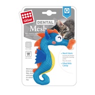 [Gigwi] Dental Mesh Blue Sea Horse for Cats - Interactive and Dental-Health-Friendly Toy!
