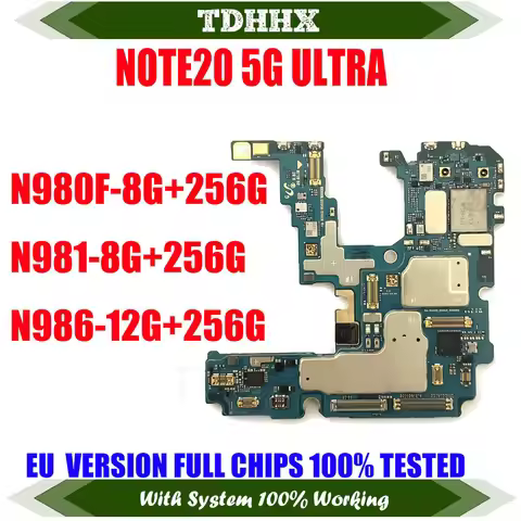 256GB+12GB 128GB + 8GB RAM NOTE 20 5G Ultra N980F N981B N986B N981U N986U EU USA Version Motherboard