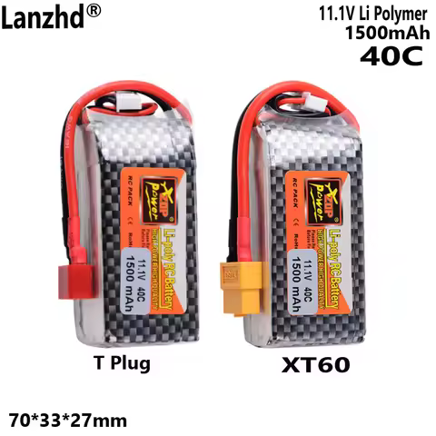 11.1V lithium battery ZOP 1500mAh 40C 3S high-rate For Model aircraft fixed-wing power battery pack