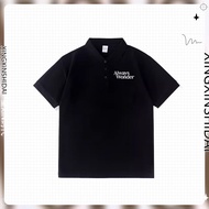 Áo Thun Polo Tay Ngắn Cotton Nguyên Chất Cho Nữ Mùa Hè Always Wonder Áo Thun Thường Ngày Dáng Rộng T