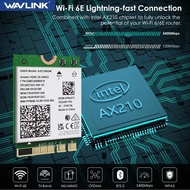 WAVLINK WiFi 6E Intel AX210 M.2 Wireless Card Tri-Band 5400Mbps 2.4GHz/5GHz Network Adapter Bluetoot