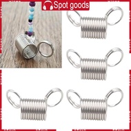 WIN 10 Pcs Creative Bead Line End Stainless Steel Bead Stop Spring Crimp Ends