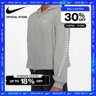 Nike Dri-FIT Hoodie Anak-Anak Sportswear Fleece - Dark Grey Heather  [HV0734-063]