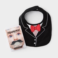 美國FMC X Hipsterkid 男嬰禮盒-紳士寶寶2件組 紅領結圍兜+奶嘴