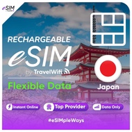 TravelWifi - Japan eSIM Flexible Data | Japan Travel eSIM Card | eSIM Japan |