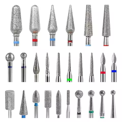 Diamond Nail Drill Bit Mill Cutter All For Manicure Machine Bit Tools Accessories Cuticle Clean For 