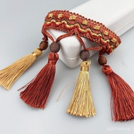 High-End Beige Two-Color Hanging Ear Row Whisker Beads Ear Beads Pendant Lace Accessories Curtain Cu