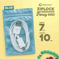 ZIPLOCK SACHET PACKAGING PLASTIC SACHET COMBINATION FOIL METALIZED SILVER BLUE 7X10 7CM X 10CM DELKO