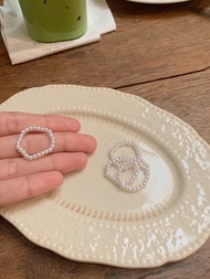 wallah_studio : mini pearl ring แหวนลูกปัดทรงไข่มุกกลมเม็ดเล็ก สไตล์มินิมอล ใส่เเล้วูเกาหลี
