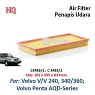 Leppon Air Filter Volvo V/V 240 2.0 2.1 2.3 B19 B21 ; 340 / 360 2.0 Volvo Penta AQD-Series 40 40A Pe