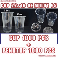 [1000pcs]CUP 22oz&16oz MULUT 95 TERMASUK PENUTUP [CUP BIASA]