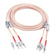 OCC 8TC Speaker Cable Fever Speaker Amplifier HiFi Connection Cable Banana Plug