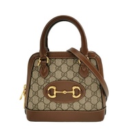 Gucci 1955迷你牛皮GG老花馬銜扣貝殼包單肩包斜挎包