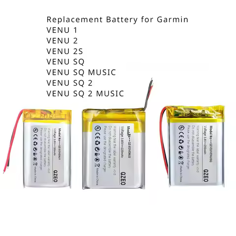 Replacement Battery for GARMIN VENU 1 2 2S SQ MUSIC VENU2 361-00139-10 361-00086-12 361-00136-10 Spo