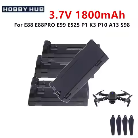 E88 e88S E88EVO E525 P1 E99 Mini Uav Drone Battery Special Rc Part 3.7V 1800mAh Drone Battery or USB