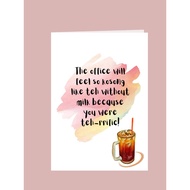 Farewell Card For Colleague/ Funny Farewell Card Large Card Greeting Card Card Personalise