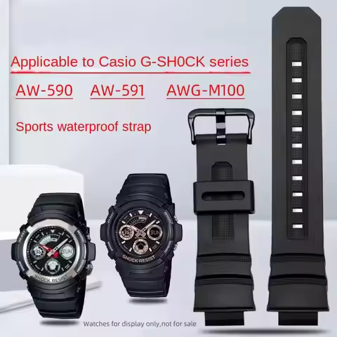 Silicone Resin Watch Band For Casio G-shock Aw-591/590/5230/282b Awg-m100/101G-7700/7710 Hand Bracel