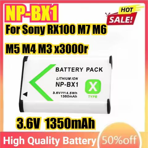 NP-BX1 NPBX1 3.6V 1350mAh Battery For Sony RX100 M7 M6 M5 M4 M3 x3000r as500 WX350 WX300 FDR-X3000R 