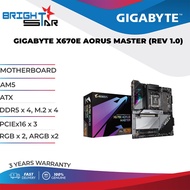 MOTHERBOARD GIGABYTE X670E AORUS MASTER (REV 1.0) / AM5 / ATX / DDR5 x 4 / M.2 x 4 / PCIEx16 x3 / RG