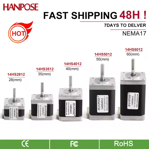 Nema14 Stepper Motor 14HS2812 3512 4012 1.2A 0.15N.m 0.22N.m 0.30N.M Motor for CNC 3D Printer Variou