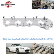 K24 style Head to KSWP S2000 Intake Manifold PLATE with Recirculation K24A ADAPTER FOR 00-09 Honda S