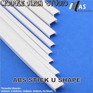 Abs Stick U Shape - Plastic Stick Cross Section U - C Channel Iron Sketch