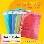 [NEW] A4 / A3 Size 2 Pockets Clear Holder L-Shape Transparent Folder File 文件收纳夹 资料 考卷收纳袋