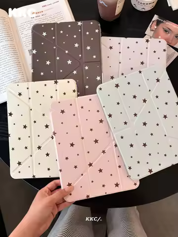 3Y pen slot red blue star dot INS KoreaTri-fold Case For Samsung Galaxy Tab A8/A9/A11+FE LITE PLUS/S