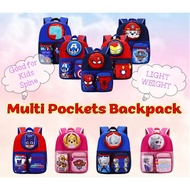 ✨💖 Multi Pockets Kids School Bag BackPack 💖 PJ Mask Paw Patrol Spiderman Captain America Frozen Elsa 💖 Light Weight ✨