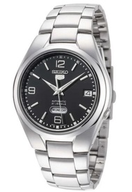 全新 現貨 精工 Seiko 5 黑面白鋼 男裝手錶 SNK623K1
