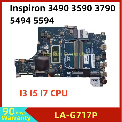 FDI50 LA-G717P FOR Inspiron 3490 3590 3790 5494 5594 Vostro 3490 3590 Laptop Motherboard DDR4 UMA wi