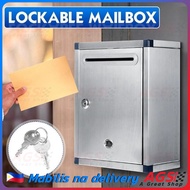 Letter Mailbox Post Box Waterproof Outdoor Security Locking Aluminium Alloy Suggestion Box