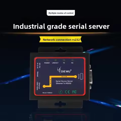 Industrial Modbus Serial RS232 RS485 RS422 to Ethernet Converter Device Server TCP/RTU/UDP RJ45 to R