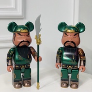 HY&amp; bearbrick400%Guan Yu Bearbrick Trendy Three Kingdoms Violent Bear Decoration Hand-Made Model Gift Gift Box 0WUH