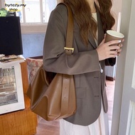 BYTEZY Crossbody Bag, Soft Leather Minimalist Messenger Bag, Fashion Soft Collapse Korean Tote Bag W